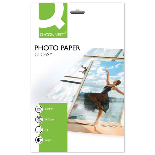 Fotopapier Q-CONNECT vysoký lesk, 180 g, 20 hárkov