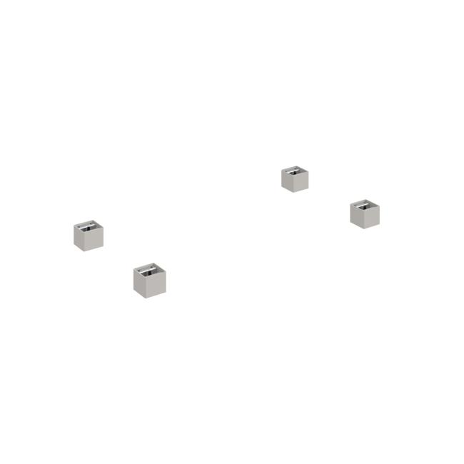 [ON100770] Rektifikačné nožičky, kovové, 6x6 cm, 4 ks