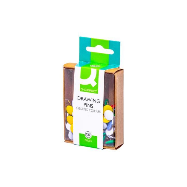 [QC002020] Pripináčiky Q-CONNECT 9mm mix farieb 120ks