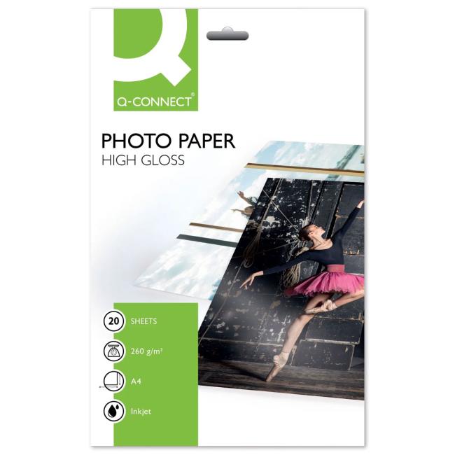 [QC002163] Fotopapier Q-CONNECT vysoký lesk, 260 g, 20 hárkov