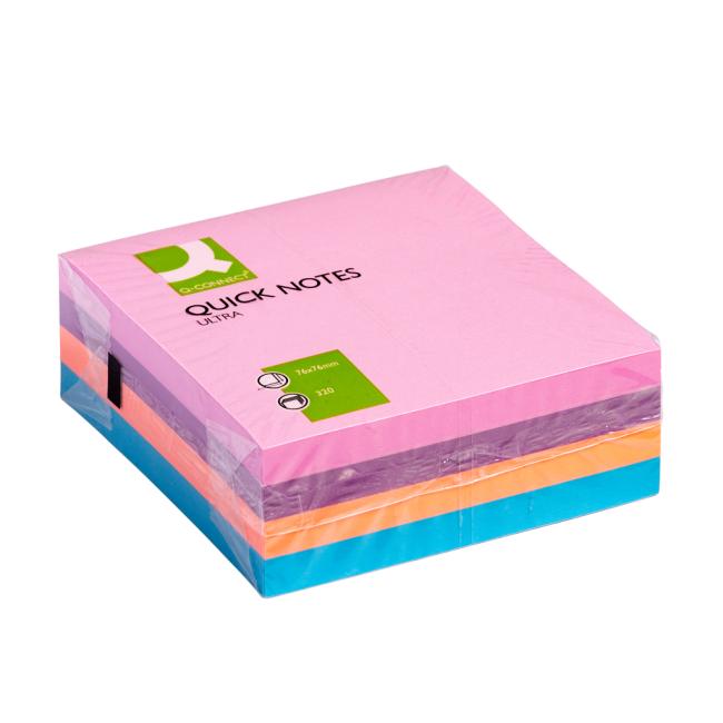 Samolepiaci bloček Q-CONNECT intenzívne 76x76 mm 320l