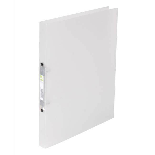 [QC002914] Zakladač 2-krúžkový Q-CONNECT celoplastový 1,6cm transparentný mliečny
