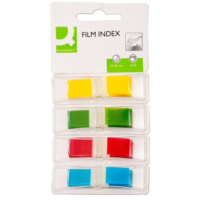 [QC003631] Záložky Q-CONNECT v zásobníku, 12,5x43 mm, 4x36 l