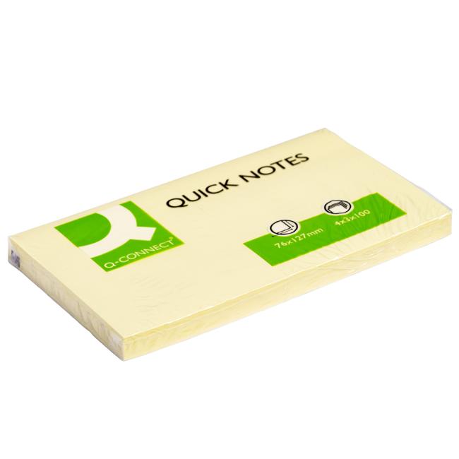 [QC010503] Samolepiaci bloček Q-CONNECT žltý 76x127 mm