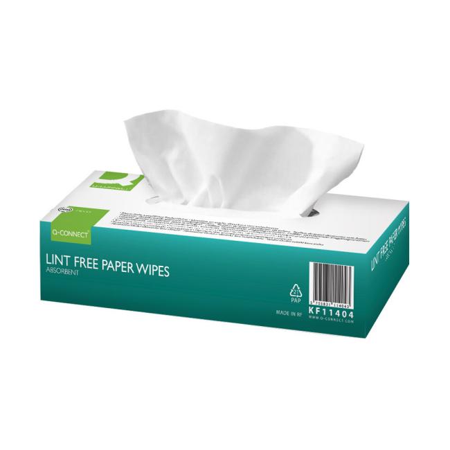 [QC011404] Čistiace papierové utierky 200ks biela Q-CONNECT