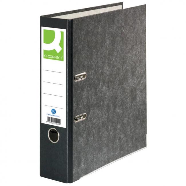 [QC013636] Zakladač pákový Mramor Q-CONNECT 7,5cm čierny