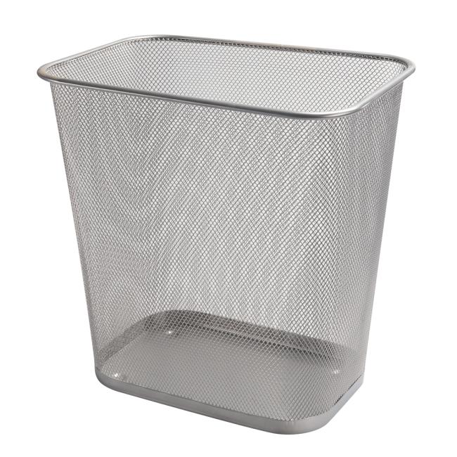 [QC015109] Drôtený kôš 13 ℓ štvorcový strieborný