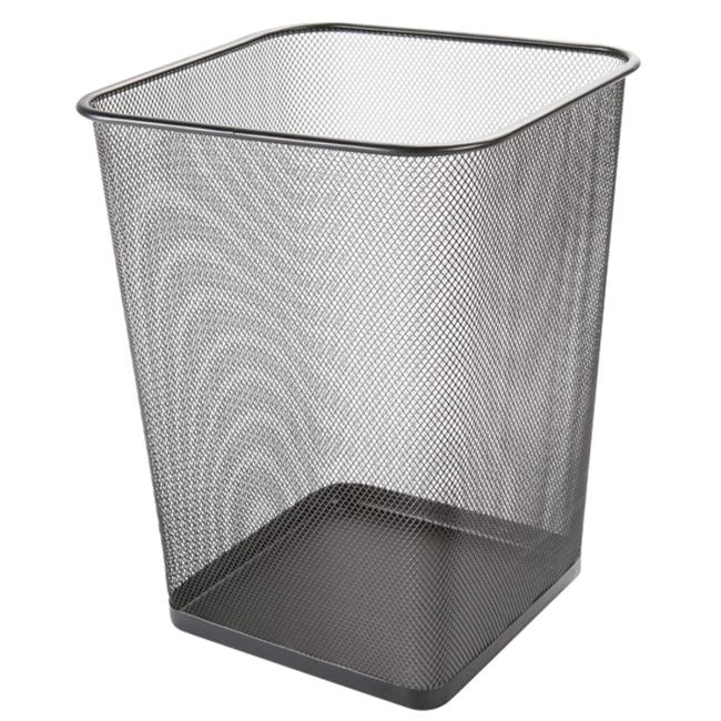 [QC018471] Drôtený kôš 18 ℓ hranatý čierny