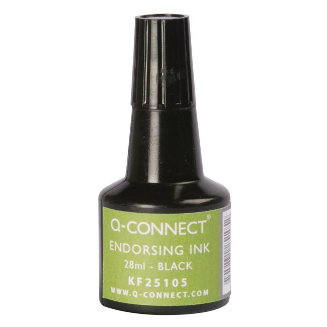 [QC025105] Pečiatková farba Q-CONNECT čierna 28ml