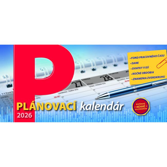 [S31] Stolový stĺpcový kalendár 29,7 x 13,8 cm - Plánovanie 2026