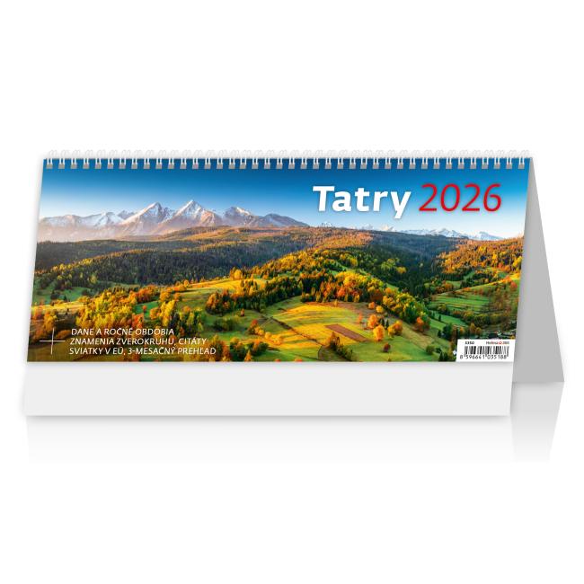 [S350] Table column calendar 32.1x13.4 cm - Tatras 2026