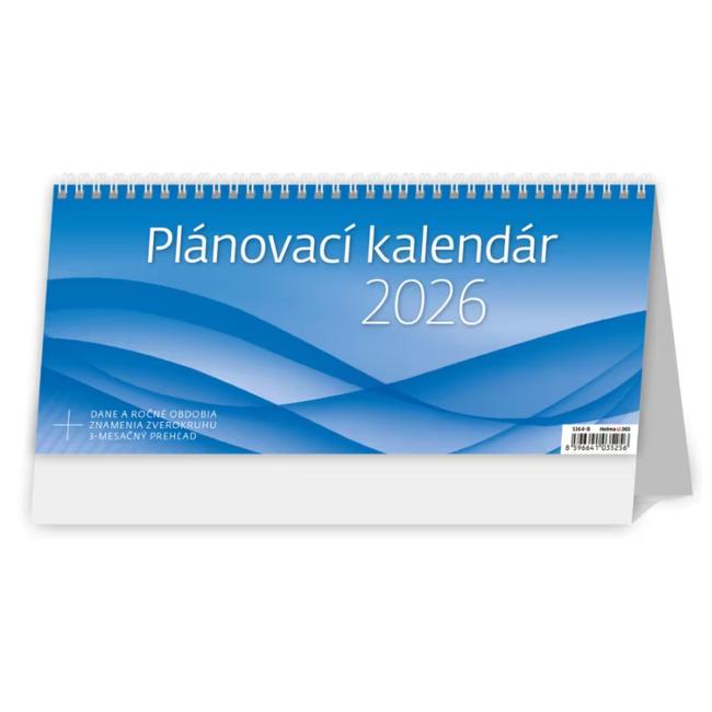 [S363B] Stolový stĺpcový kalendár 30,1x13,5 cm - Planning OFFICE 2026
