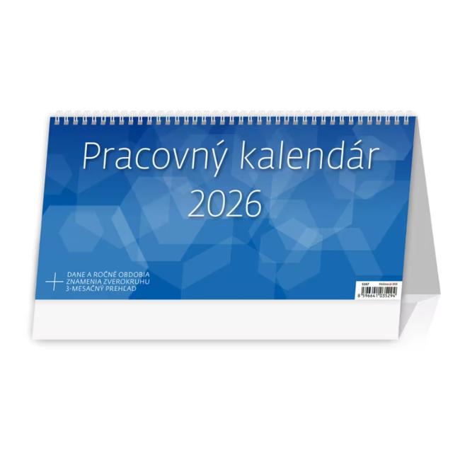 Stolový stĺpcový kalendár 30,1x14,8 cm - Pracovný rok 2026
