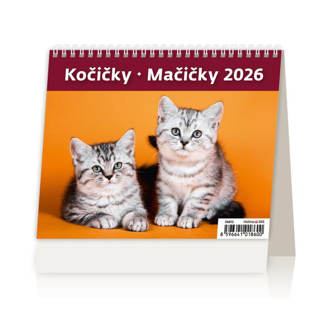 Stolný kalendár riadkový 17,1x13,9 cm - MiniMax Cats 2026