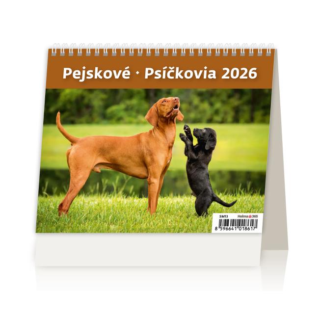 [SM13] Desk calendar line 17.1x13.9 cm - MiniMax Psíčkovia 2026