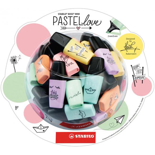 [ST075007] Zvýrazňovač STABILO Boss mini pastel displej 50 ks