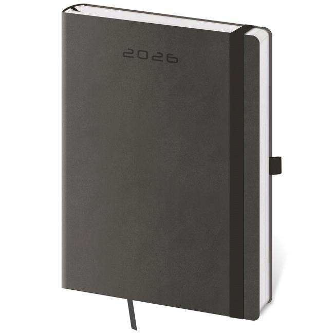 [DF422-4] Diár Flexies denný A5 14,3x20,5cm tmavosivá 2026