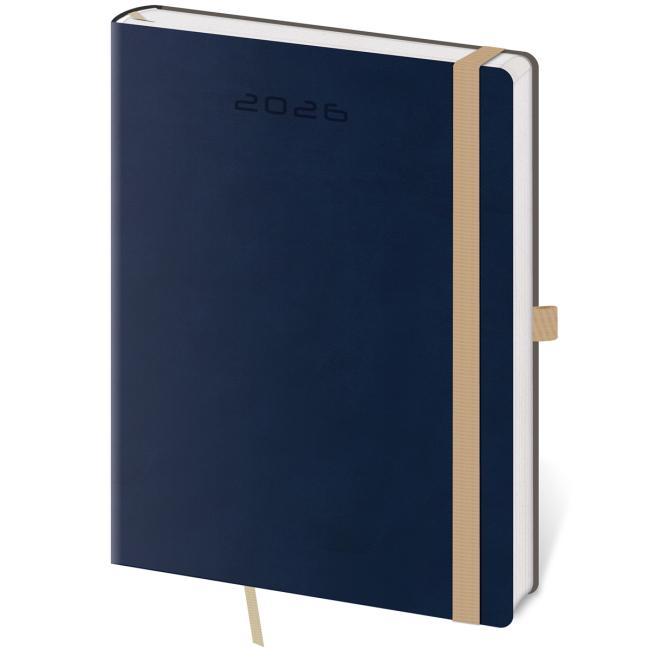 Flexies týždenný diár B6 12x16,5cm tmavomodrý 2026