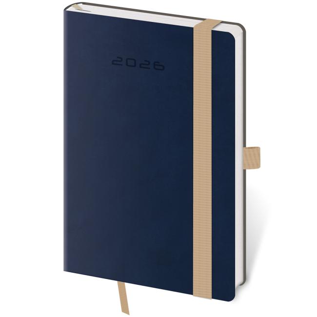[DF436-11] Flexies týždenný vreckový diár A6 9x14cm tmavomodrý 2026