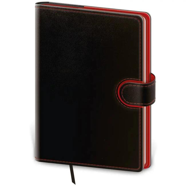 [DFL422-1] Diár Flip denný A5 14,3x20,5cm - čierno/červený 2026