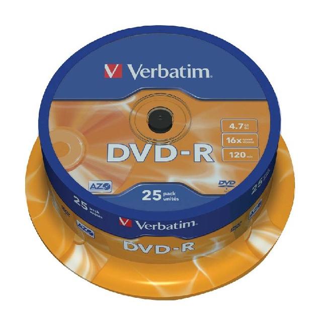 [VE257716] Verbatim DVD-R 16x cake25