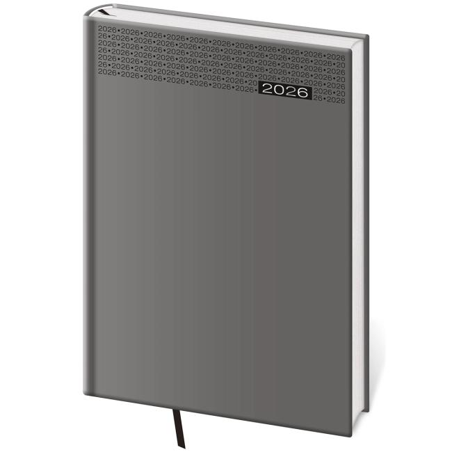 [DG413-3] Gommato týždenný diár B5 17x24 cm šedý 2026