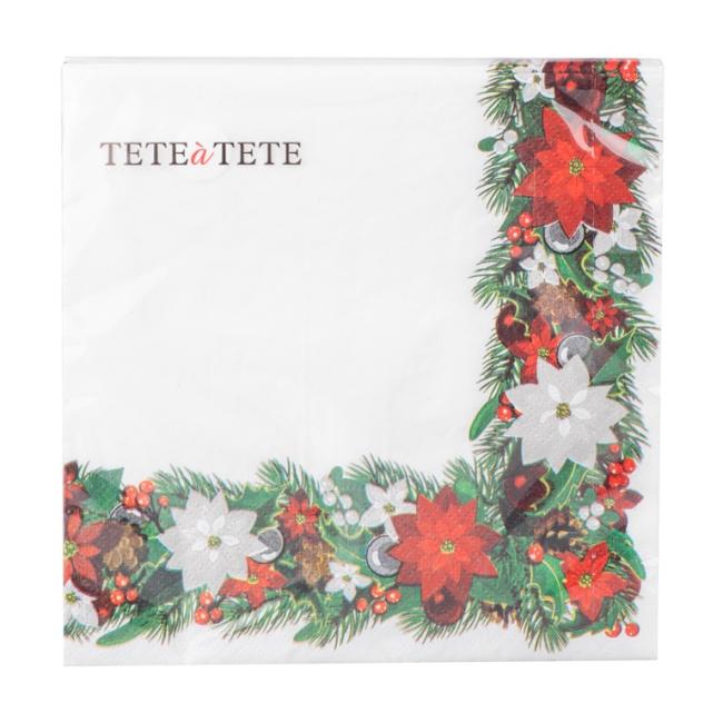 [XM043134] Vianočné obrúsky Smrek Rám 33x33 cm, 20 ks