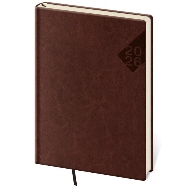 [DN422-5] Diár Nebrasca denný A5 14,3x20,5 cm anglická červená 2026