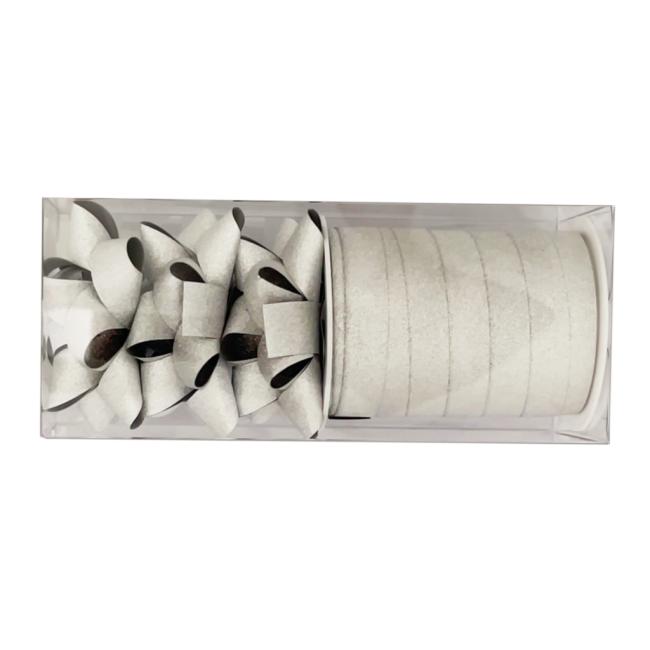 [XX060400] Malá vianočná súprava na balenie darčekov strieborná