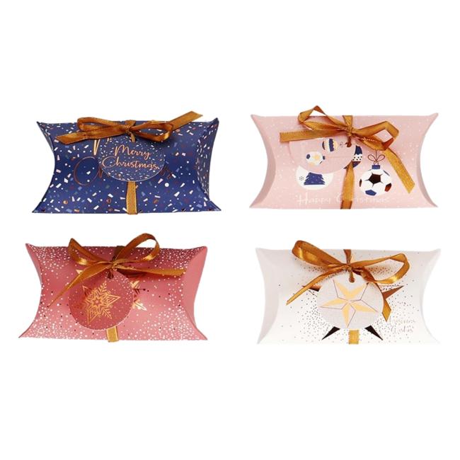 [XX400237] Vianočná papierová darčeková krabička pukačka 150x70mm 8 ks mix 4 motívov