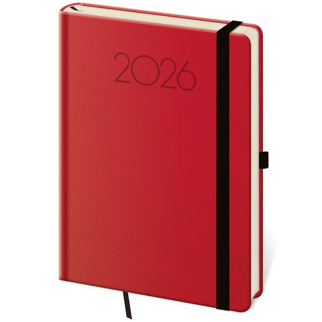 [DNP422-8] Denník New Praga daily A5 14,3x20,5cm červený 2026