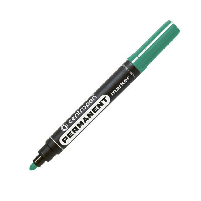 Permanentný popisovač Centropen 8566 zelený (Contracted)