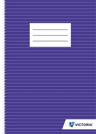 Špirálový zošit, A4, 70 listov, linajkový, VICTORIA PAPER