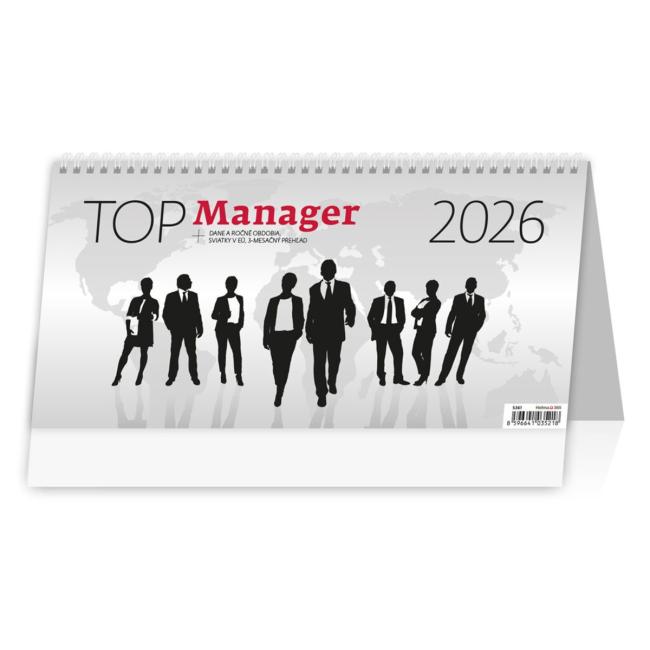 Stolový kalendár stĺpcový 32x16 cm - TOP manager 2026 (Contracted)