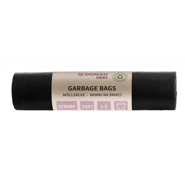 [DO145705] Vrecia DONAU ECO strong, 240 ℓ, 70 mic 5 ks, čierne, LDPE