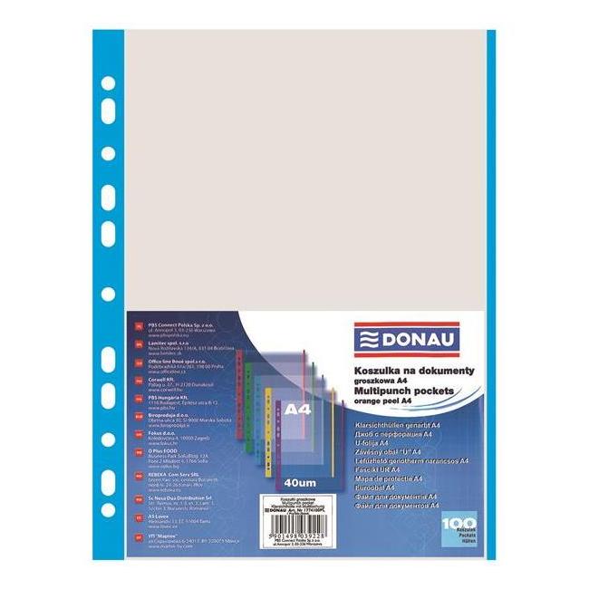 [DO177410] Euroobal DONAU A4 40mic s modrým okrajom 100ks