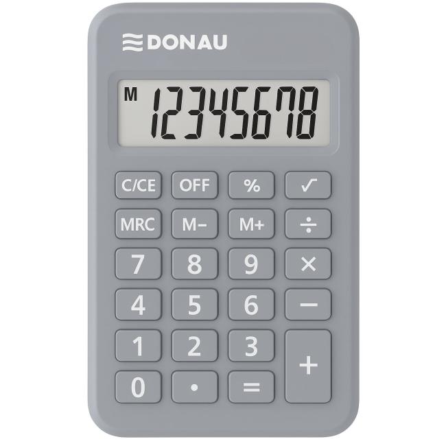 [DO208213] Kalkulačka Donau Tech K-DT2082 sivá