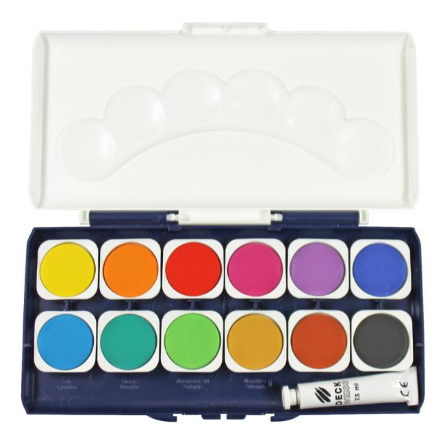 [DO210099] Vodové farby DONAU 12 farieb + beloba