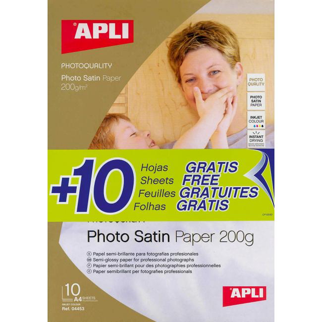 [AG004453] Fotopapier APLI A4 Satin, 200g, 20 hárkov