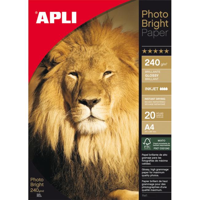 [AG004454] Fotopapier APLI A4 Bright, 240g, 20 hárkov