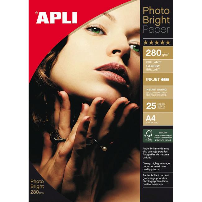[AG004458] Fotopapier APLI A4 Bright, 280g, 25 hárkov