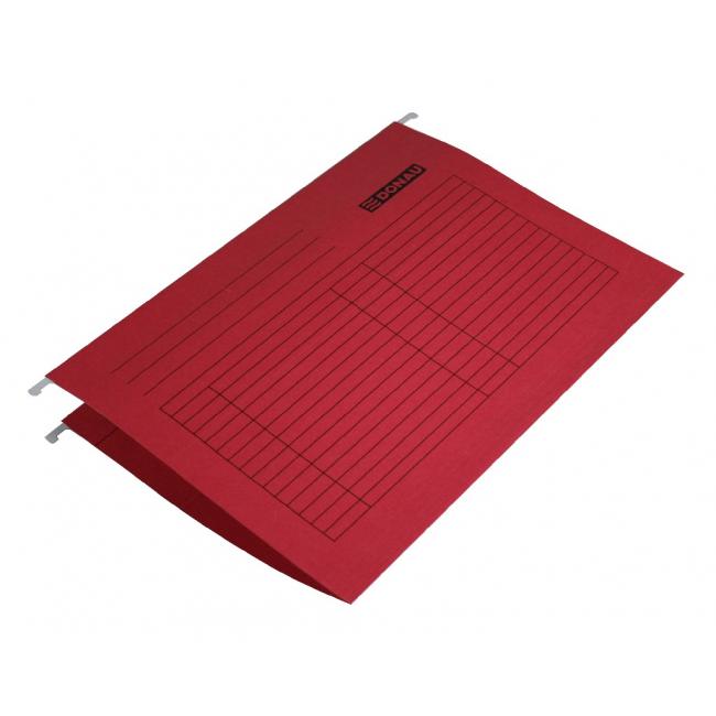 [DO741004] Závesný obal DONAU červený 25 ks