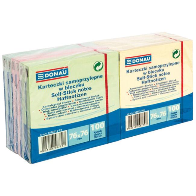 [DO758699] Samolepiaci bloček 76x76mm 4 farby 12 bločkov x 100 listkov
