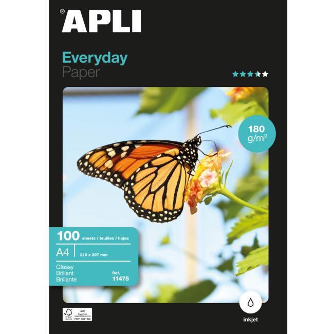 [AG011475] Fotopapier APLI, A4 Everyday, 180g, 100 hárkov