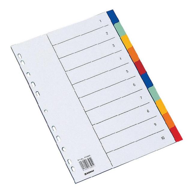 [DO771009] Plastový rozraďovač DONAU 10-dielny farebný