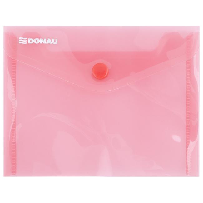 [DO854904] Plastový obal A6 s cvočkom DONAU červený