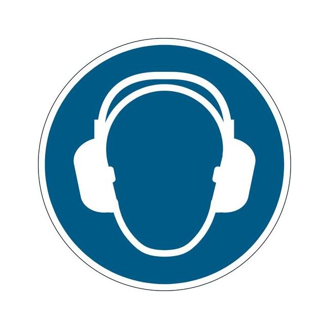 [DU172906] Príkazová značka na podlahu Použi chrániče sluchu