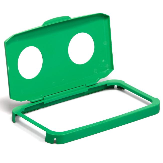 [DU180949] Výklopné veko s otvormi na fľaše na kôš DURABIN 60 zelené