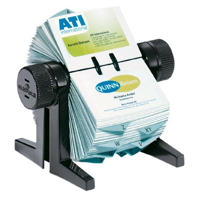 [DU244701] Rotačný stolový vizitkár na 300 vizitiek VISIFIX CUBO čierny