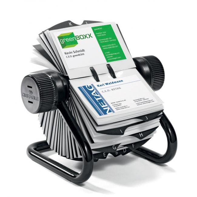 [DU248101] Rotačný stolový vizitkár na 400 vizitiek VISIFIX ROTARY FILE čierny